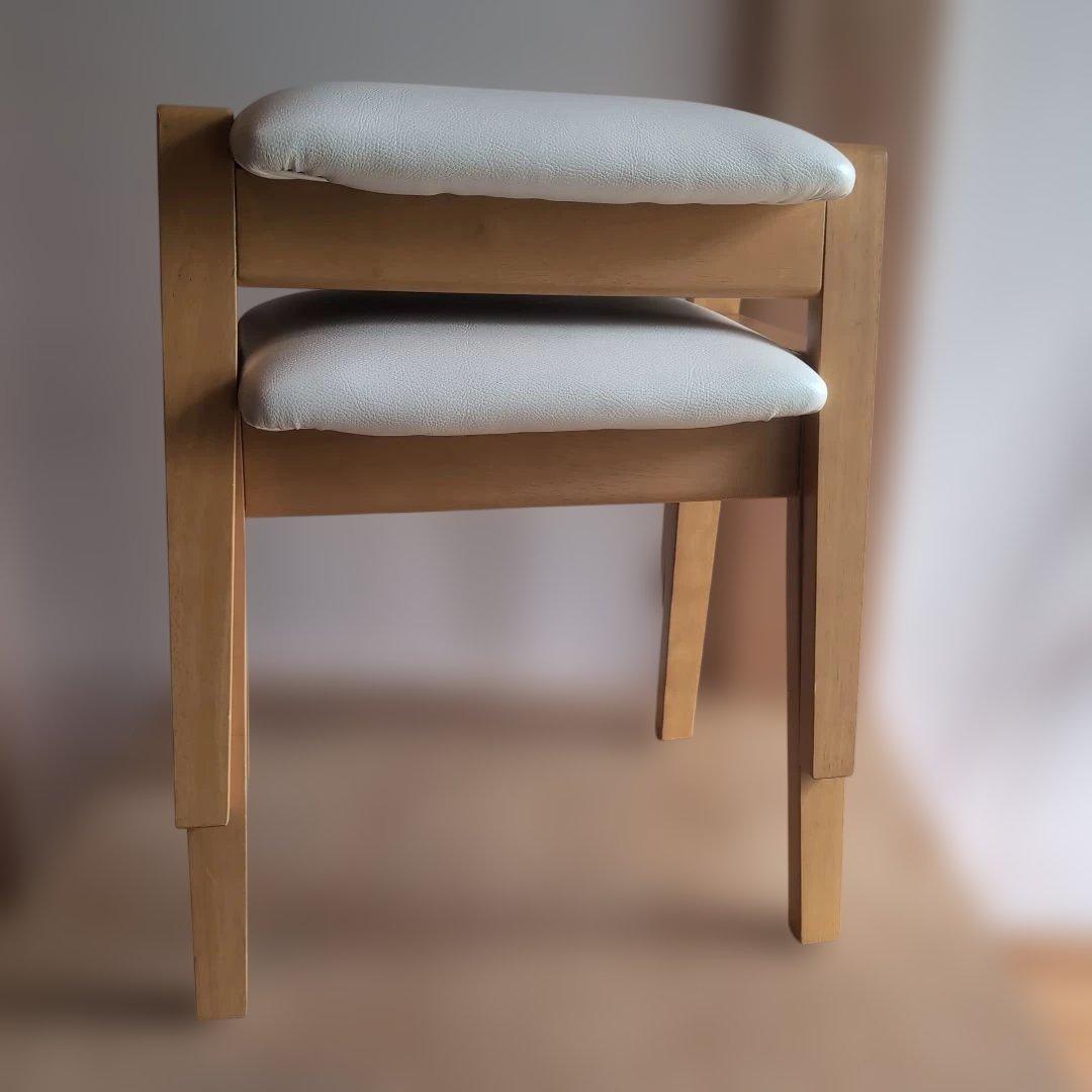 スツール ２脚セット ナチュラル スタッキングチェア 北欧 ベルメゾン 楽天市場】【クーポン＆P10倍~2/23(月)09:59】[2脚セット] 天然木