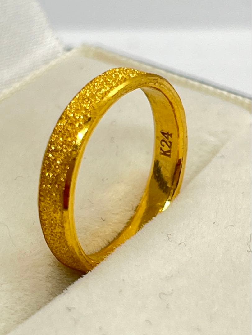 あーきK24純金グロスリング 4.00g指輪リング 刻印あり ハンドメイド 7eccbd8990ee38e1810b3f19428889