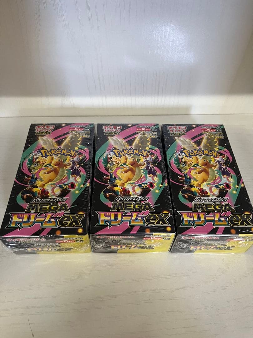 【新品未開封シュリンク付】ポケモンカードゲーム ドリームEX 3BOX ポケモンカードゲーム MEGAドリームEX 新品未開封 シュリンク付き 3BOX