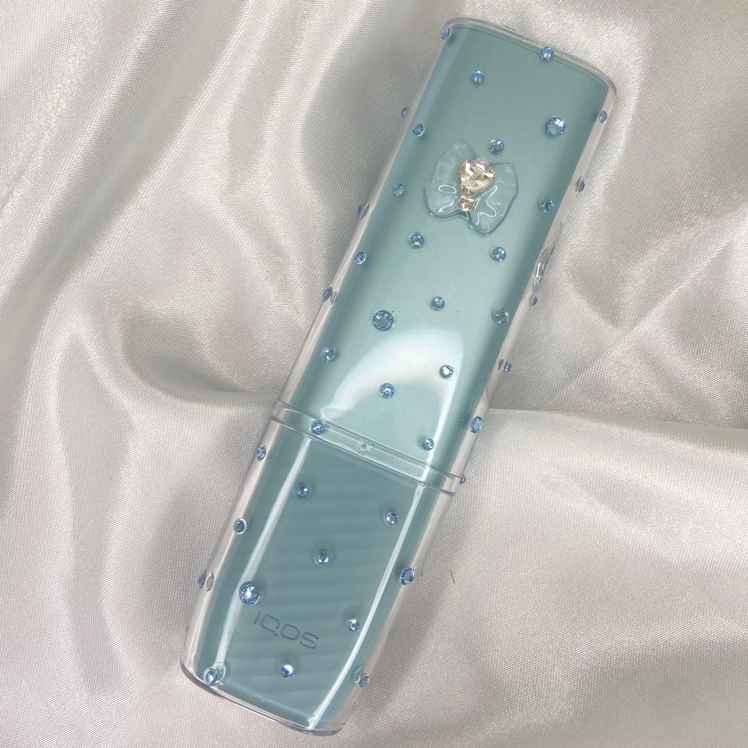 No.♡1 水色】アイコスケースデコ シンプル お揃い iQOSケース - メルカリ
