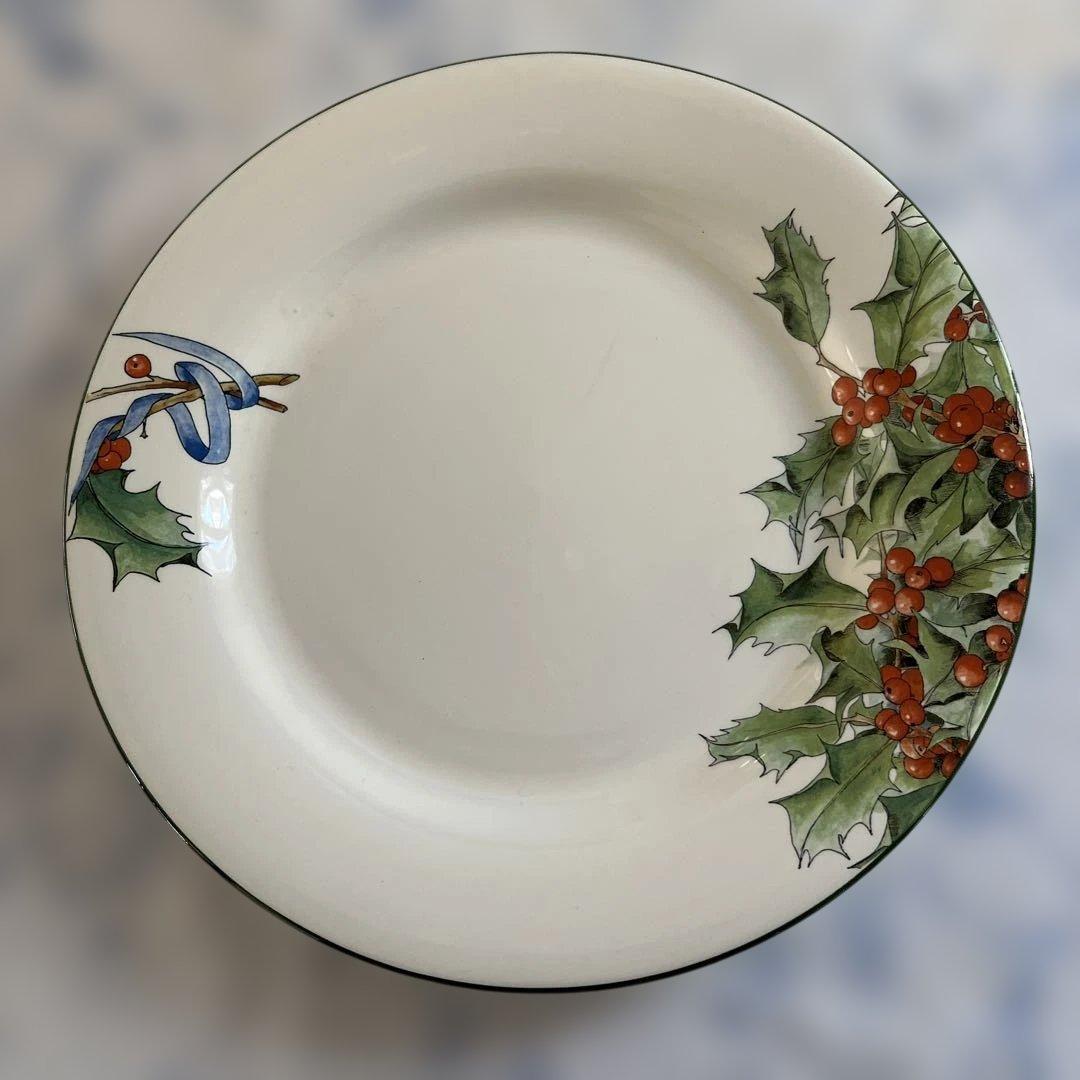 クリスマスディナープレート Gien LE HOUX ホリー プレート Gien Dessert Plate Holly - Designer's Studio