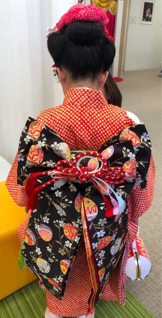 【美品　総絞り】7歳向け・正絹・総絞りのお着物セット　七五三　クリーニング済 楽天市場】七五三 7歳 着物 正絹 フルセット レンタル 女の子7575 総