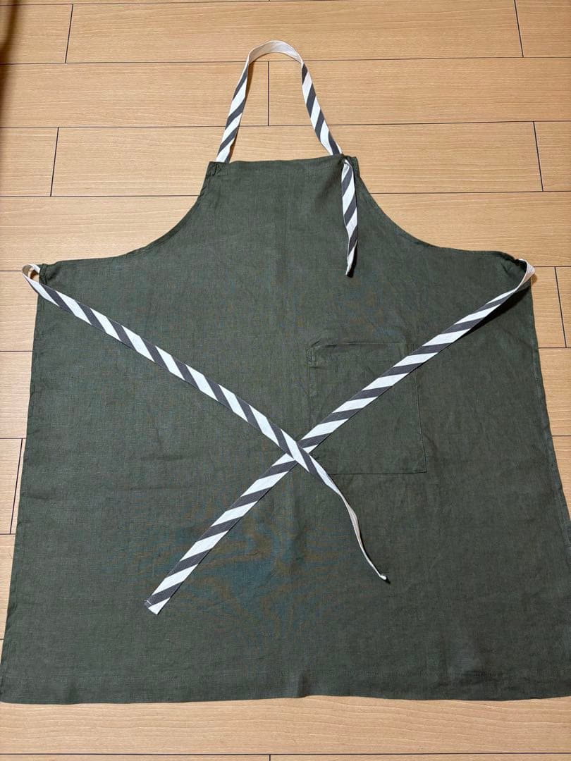 タキマキ　エプロン　カーキ メンズエプロン フルエプロン カーキ | ビーズワーキング