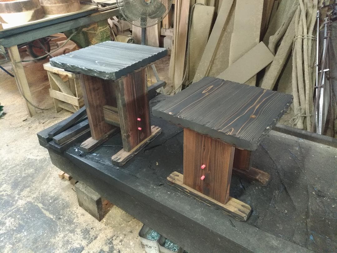 こだわり製作・椅子・スツール 2脚セット 楽天市場】スツール 2脚セット 座面高70cm ハイタイプ 丸型 天然木