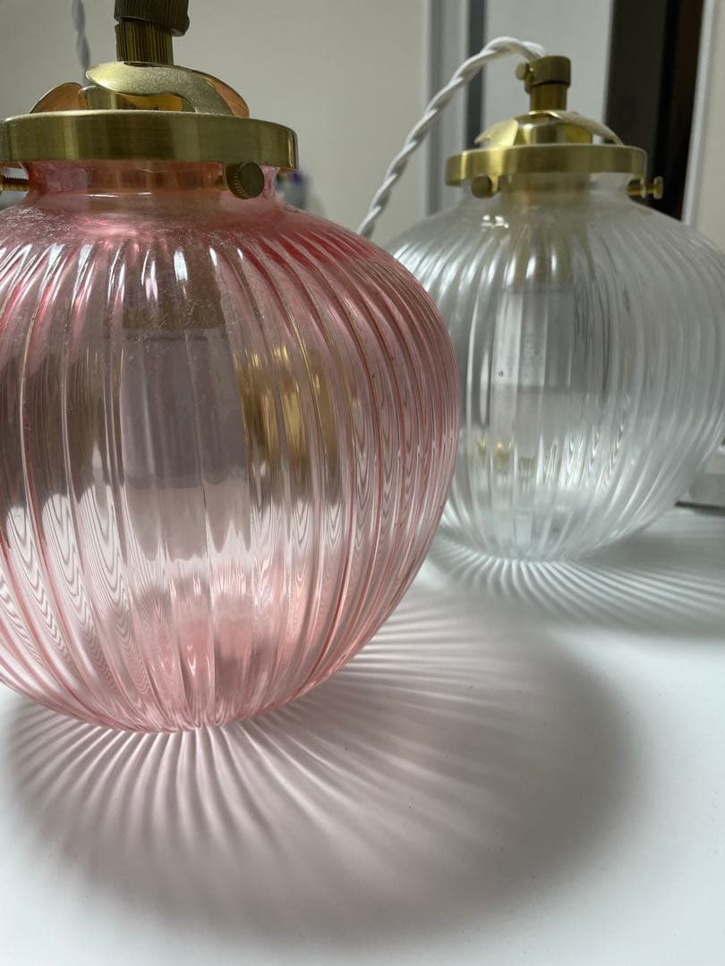 リブデザイン ペンダントライト ピンク クリアセット 楽天市場】【LED電球標準】 カピス貝 プルメリア ペンダントライト