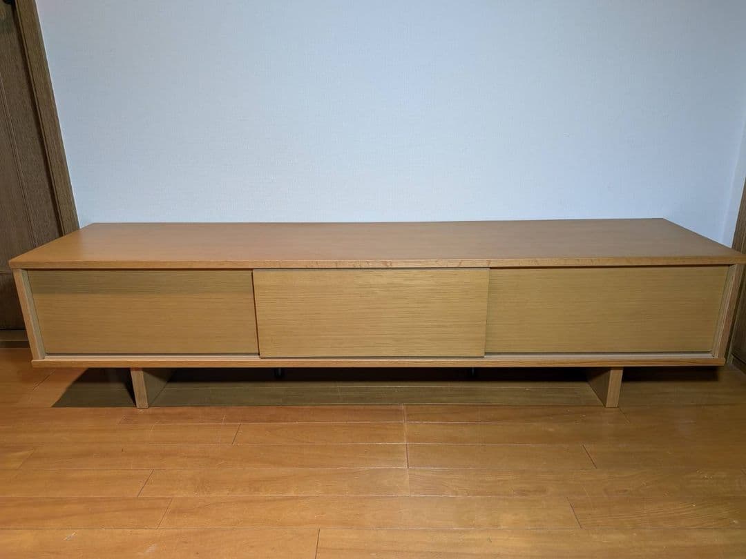 《送料込》無印良品 木製テレビボード オーク材 150 収納棚 TV台家具 廃盤