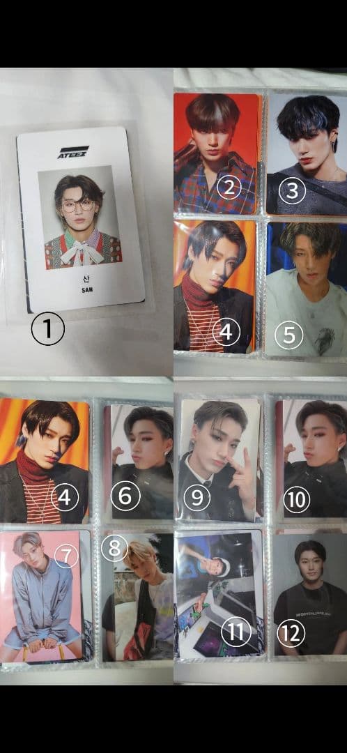 ATEEZ サン トレカ アクスタ うちわ ATEEZ SAN サン うちわ アクスタ セット - メルカリ