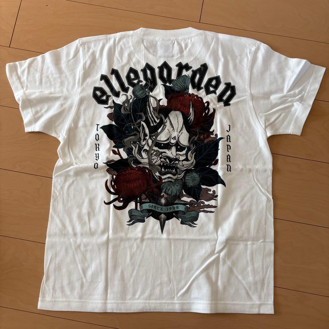 ellegarden Tシャツ ホワイト Mサイズ ホワイトタイガーとブラックタイガー Tシャツ 軽い火傷でよかったね