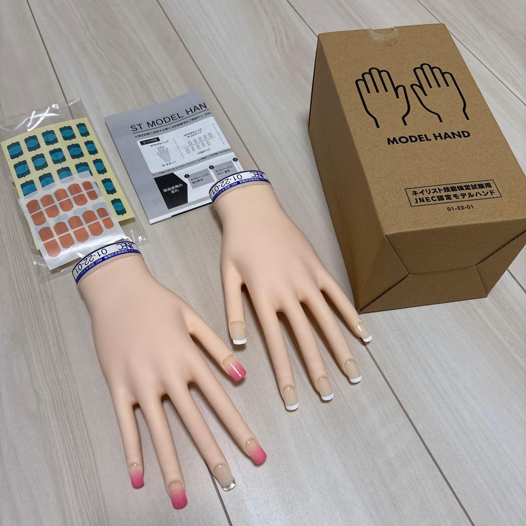 JNEC認定ネイル・モデルハンド STモデルハンド /両手セット（JNEC 第1期認定モデルハンド