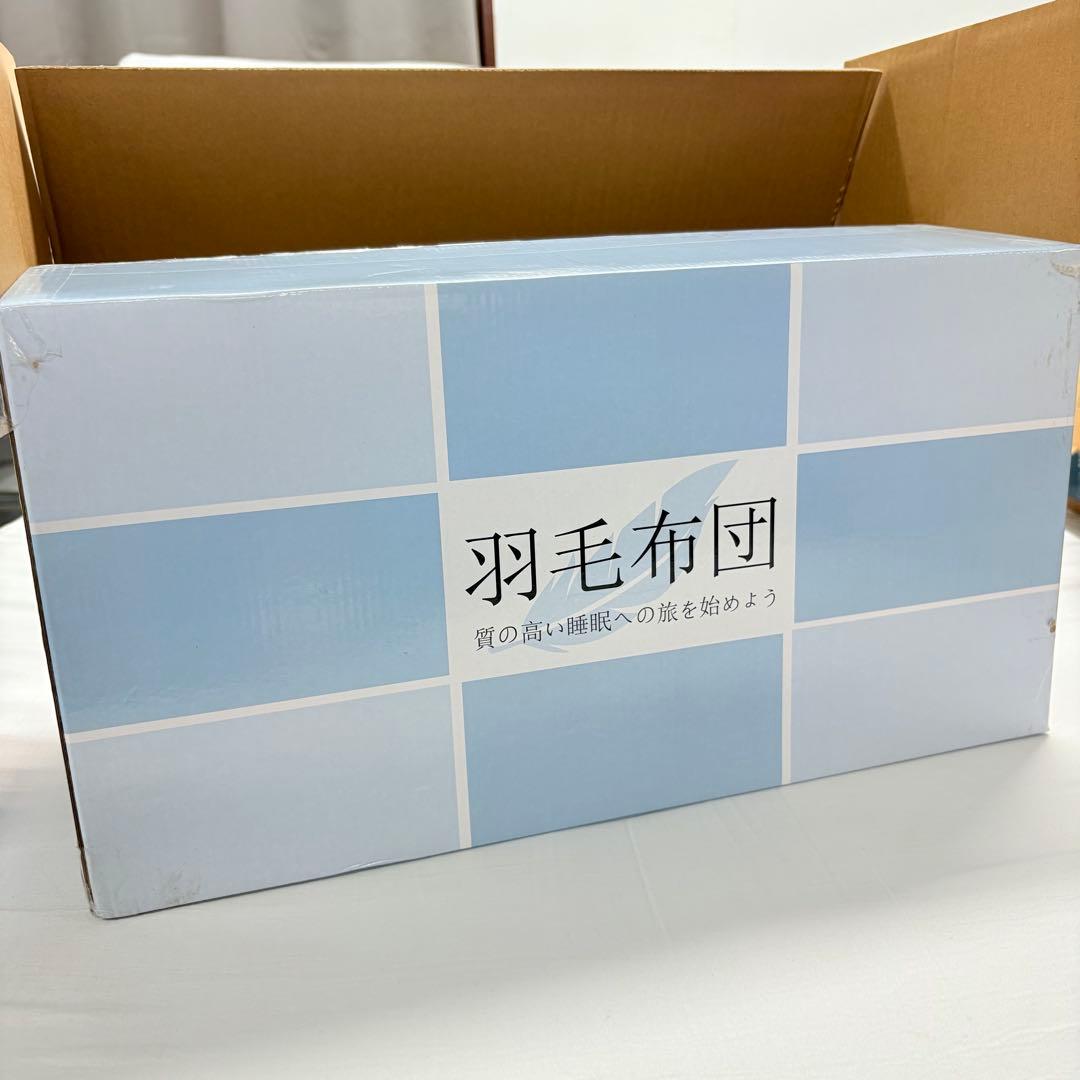 54新品未開封　羽毛布団　シングル　掛け布団　100％羽毛1.1kg 羽毛布団 シングル 日本製 羽毛掛け布団 サイズ 羽毛増量タイプ 1.4kg