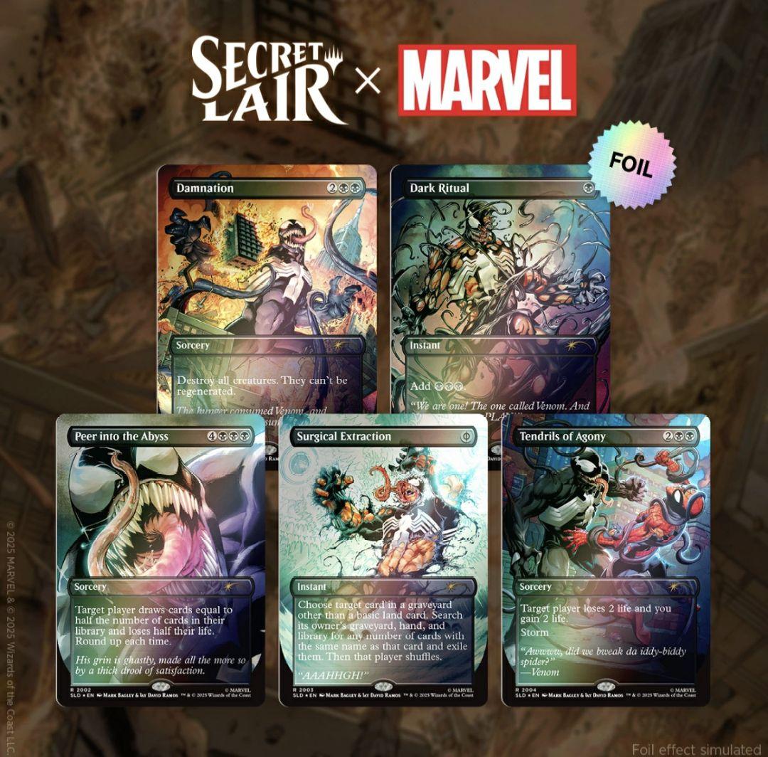 マジック：ザ・ギャザリング MTG Secret Lair Spider-Man Venom Colors Secret Lair x Marvel's Spider-Man: Venom Unleashed (Colors) Foil