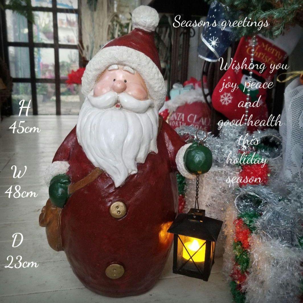 優しさと癒しさに満ちあふれるサンタさんランプ付きオブジェ¨*•.¸¸໒꒱1点もの Amazon | TopYart サンタさん 装飾 ledライト イルミネーションライト