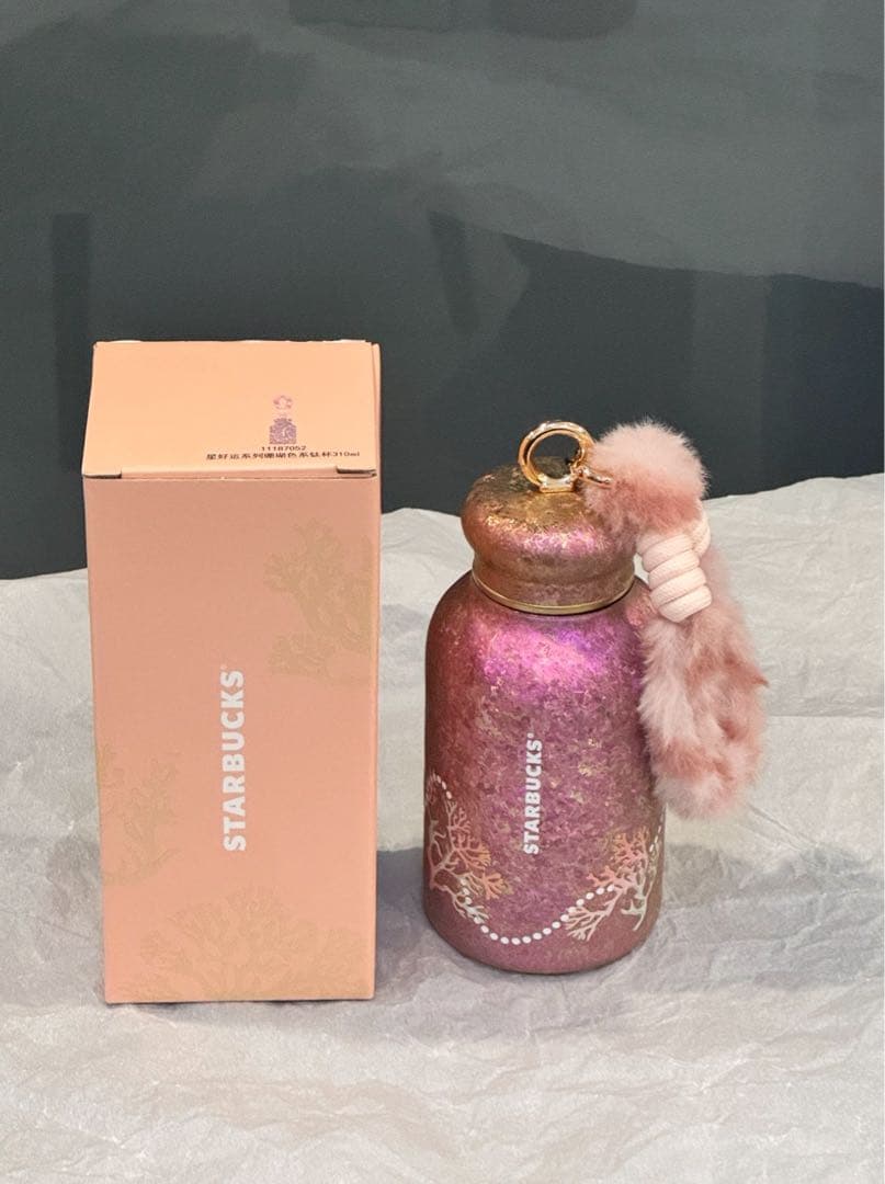 海外限定 Starbucks ステンレスボトル チャーム付き ピンク チャーム ピンク系 Starbucks(スターバックス) ライフスタイル