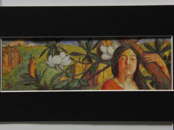 橋口五葉、泰山木の花、希少画集より、新品額装付 橋口五葉のデザイン世界 ―夏目漱石本の装幀から新板画へ―」 （碧南市