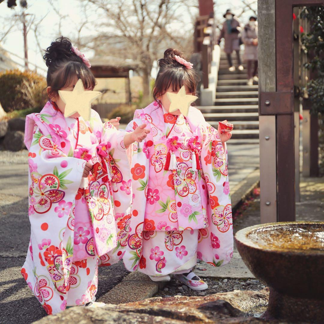 ［モモの助］七五三 着物セット 3歳双子　花柄 特集｜きものやまとの七五三