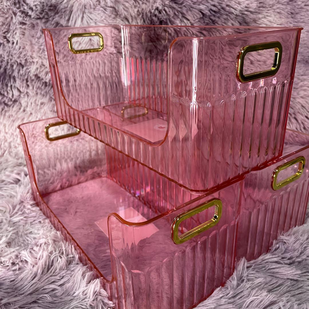 THREEPPY スリーピー 収納ケース 大サイズ 3個セット ピンク PK - メルカリ