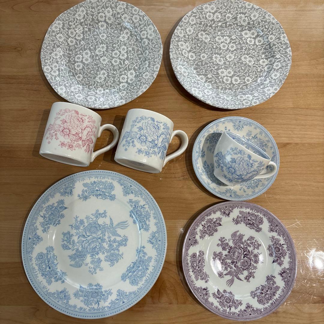 Burleigh バーレイ　プレート　カップ　マグ　食器セット イギリス食器 Burleigh ブルーアジアティックフェザンツ マグカップ