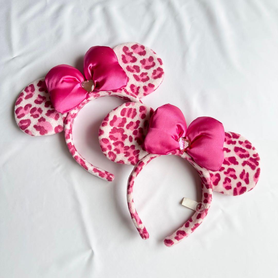 ディズニー カチューシャ ヒョウ柄 ピンク レア 美品 - メルカリ