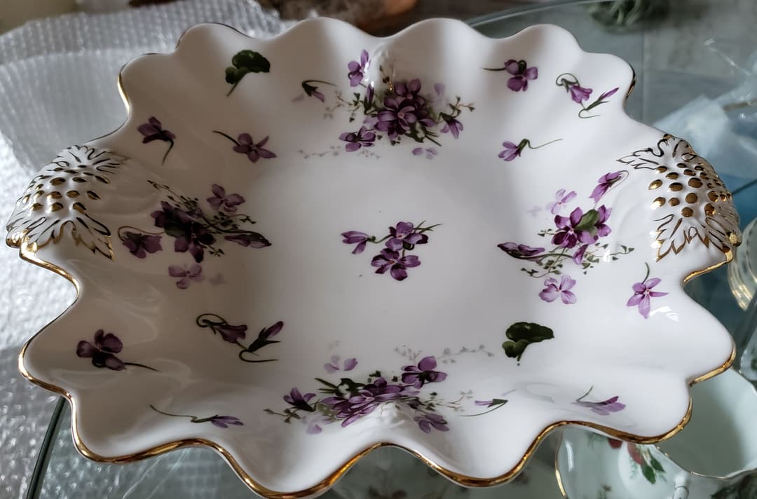 ハマースレイ バイオレット スクエアプレート アンティーク ハマースレイ ヴィクトリアンバイオレット イギリスアンティーク