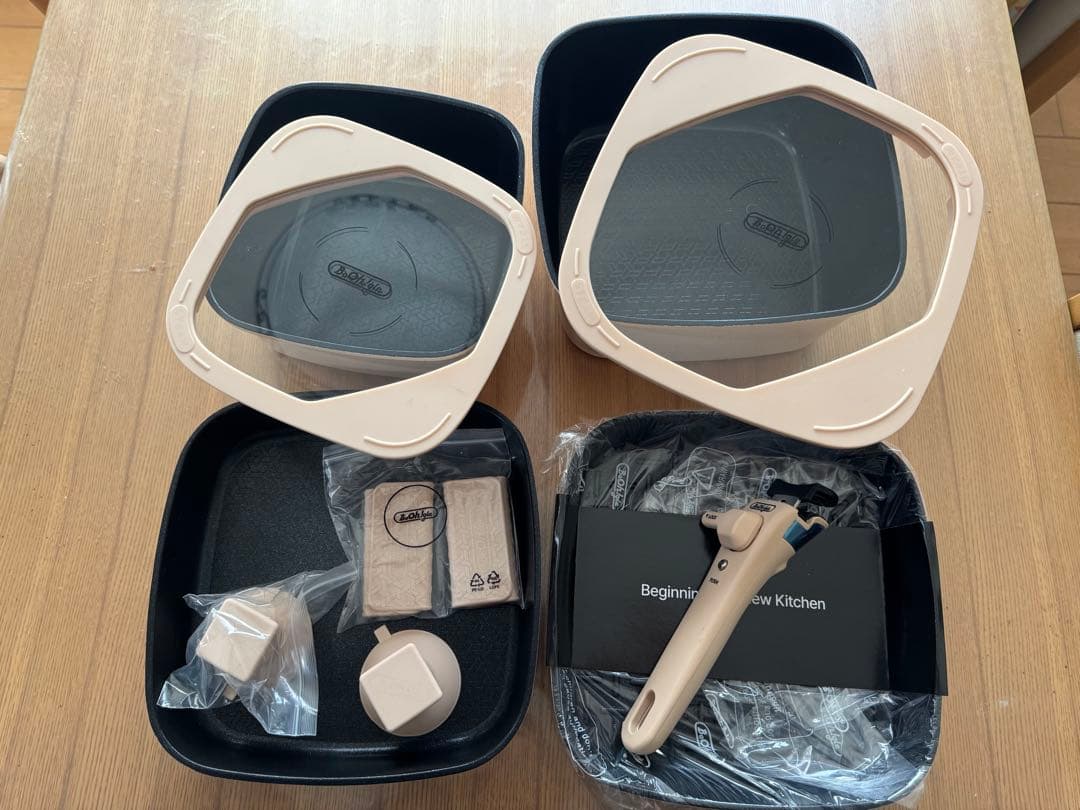 ボオグル9点 フライパンセット ボオグル BoOh!gle スクエア ハンドル コンパクト