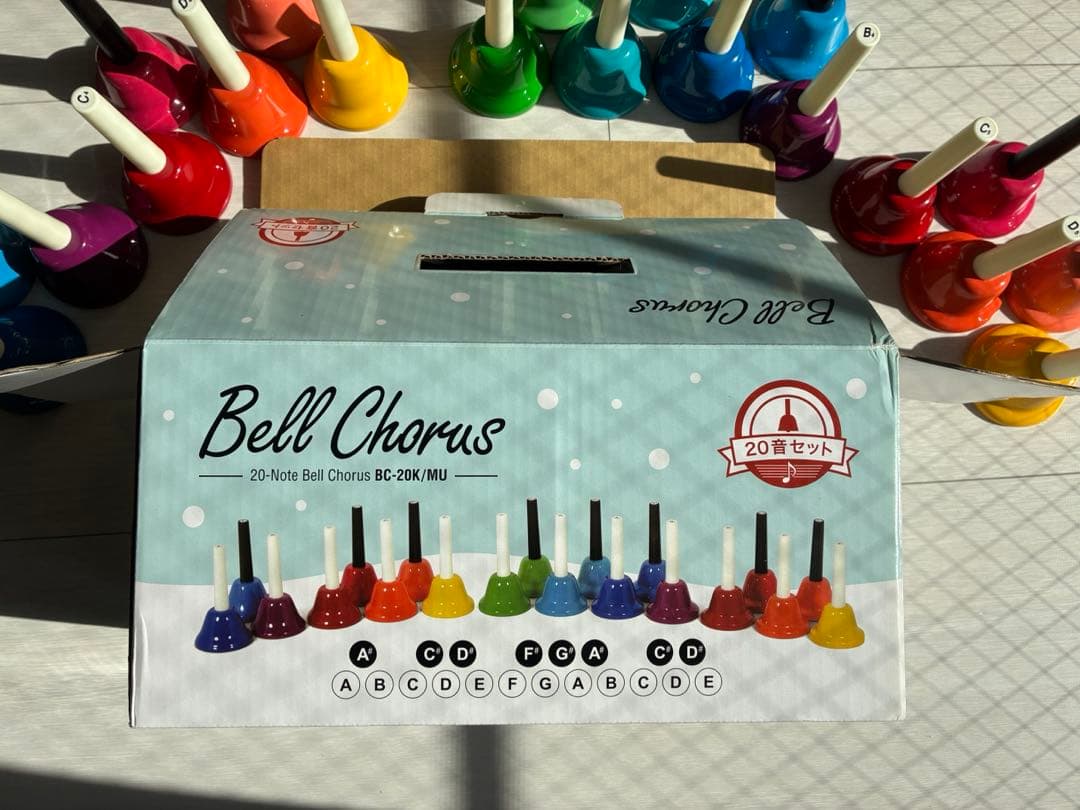Bell Chorus ハンドベル 20音セット Amazon | KC ミュージックベル (ハンドベル) 20音 セット MB-20K/BK/WH