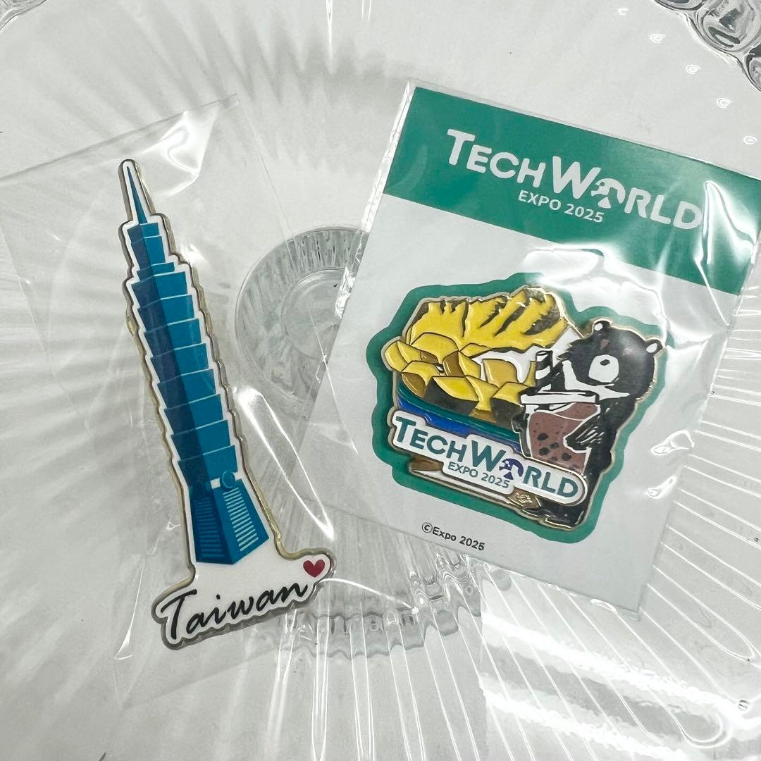 Tech World テックワールド　大阪関西万博 2025 ピンズ 2点セット 大阪万博 台湾 テックワールド ノベルティグッズセット ピンバッジ