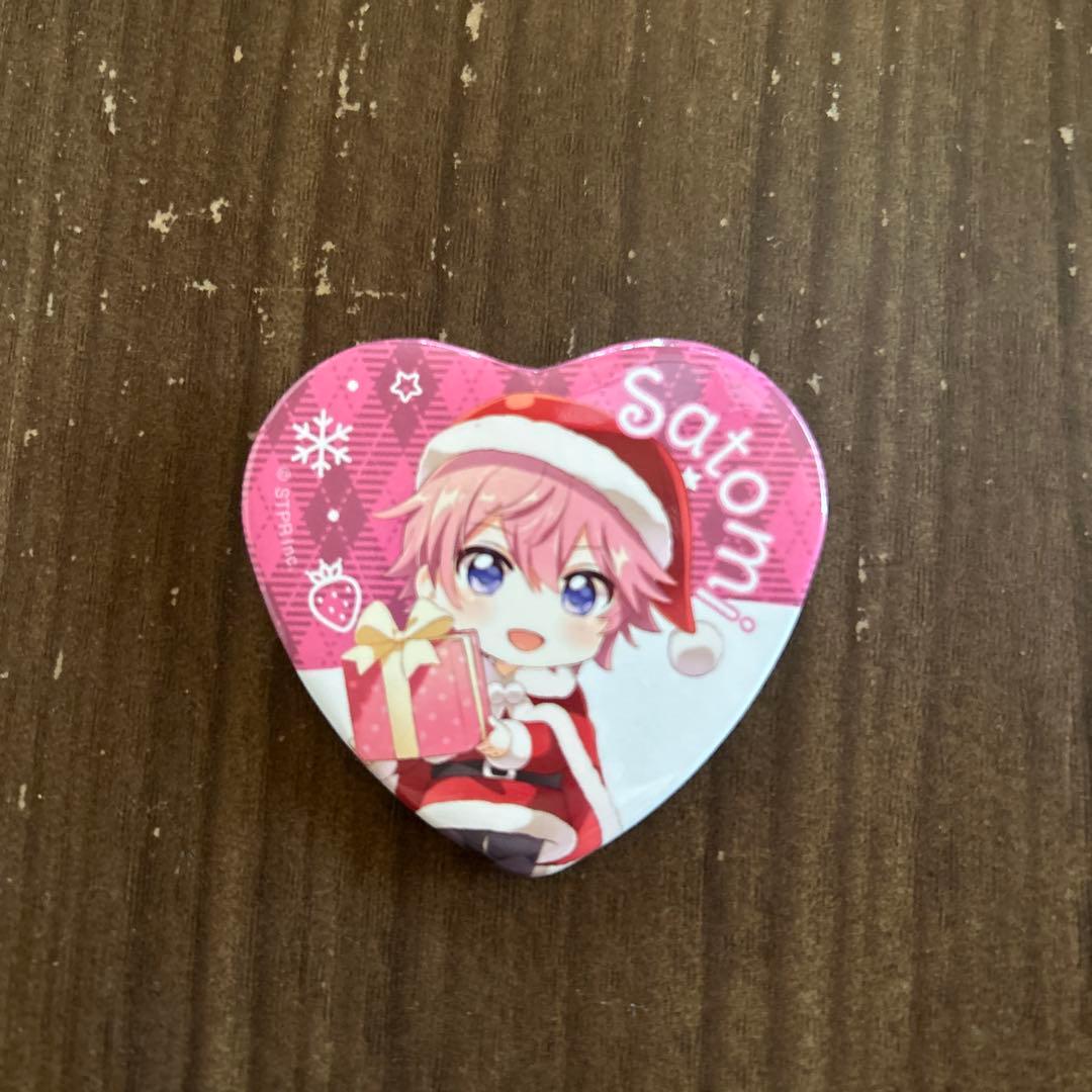すとぷり さとみくんクリスマス 缶バッチ ハート型 - メルカリ